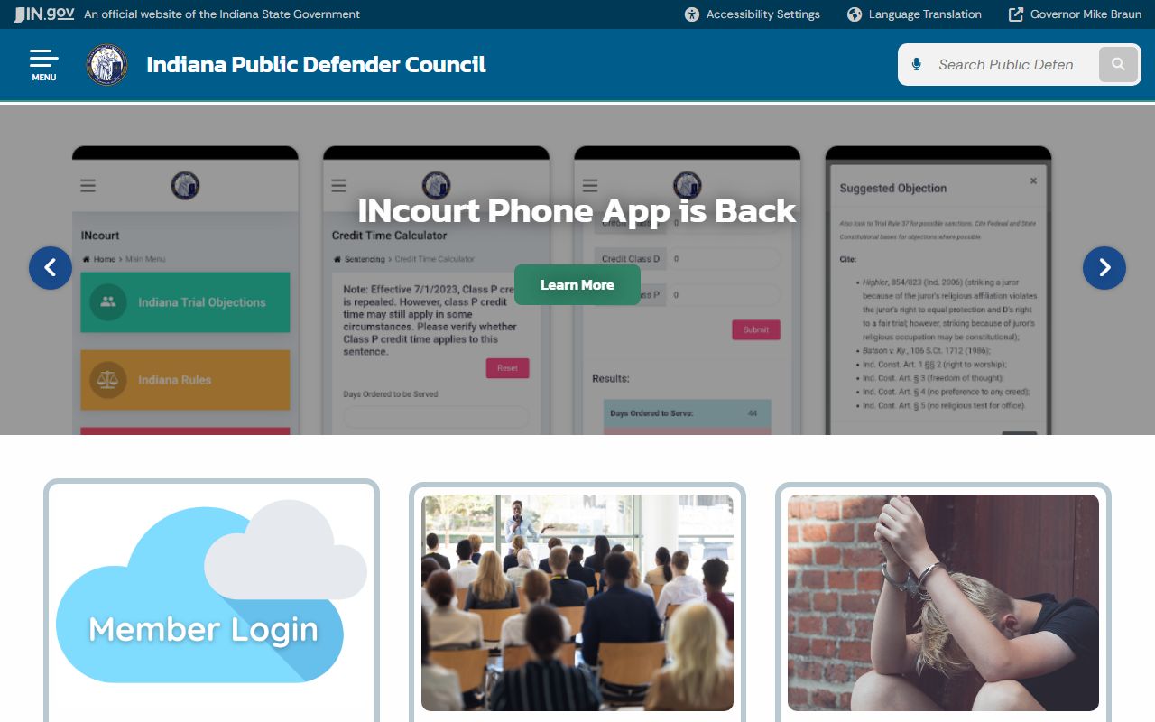 Indiana Public Defender Commission for bench warrant defense